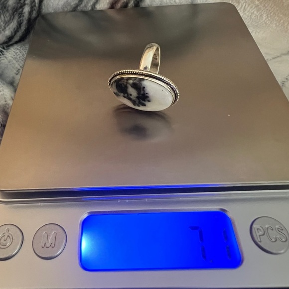 ❤️ Zebra Jasper Southwestern Navajo Influence Sterling Ring Size 5.75 & 7.1gms - Picture 10 of 11